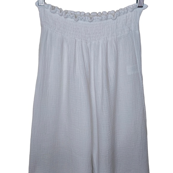 Just Living Women’s Size Small White Gauze Boho Ankle Wide Leg Casual Pants - Picture 2 of 10